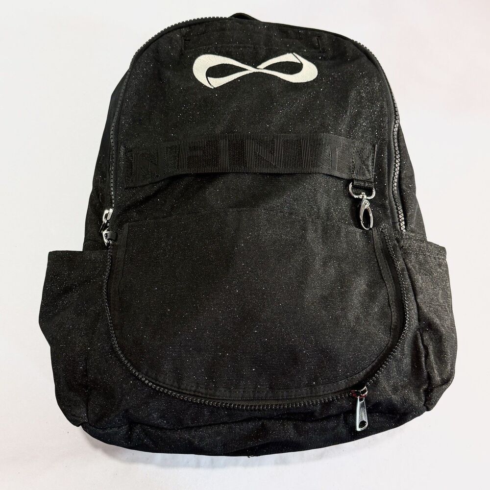 Nfinity Cheer Backpack Black Sparkle Infinity Logo Gym School Bag *Missing Pouch